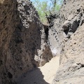 One of several slots to walk through in the canyon above Malpais Spring, Mojave National Preserve