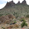 I look up to Castle Peaks again before I head down the wash toward Taylor Spring