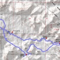 Route of today's hike to Malpais Spring, Indian Spring and Taylor Spring, Mojave National Preserve