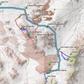 Map of Mojave National Preserve bicycle and hiking routes