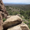 Nice views back down into Piute Valley from the rock outcrop