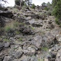 This steep, rocky hillside in the McCullough Mountains provides good footing on the way up