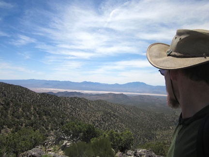 I sit on McCullough Mountains Peak 6557 for a good 15 minutes and enjoy the views