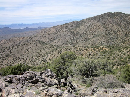 Looking to my right, I see the high point of this range, McCullough Mountain, at just over 7000 feet