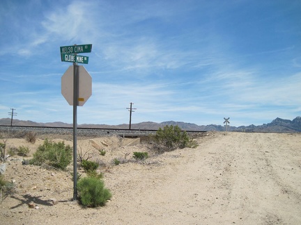 I pass Globe Mine Road, the only signed road off Kelso-Cima Road between Kelso and Cedar Canyon Road