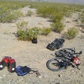 By 9h, the contents of my campsite on Cornfield Spring Road has been decisively packed into my bloated saddlebags