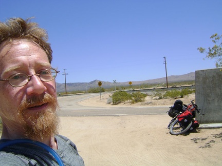 Cedar Canyon Road junction, another much-needed break, at 3725 feet on Kelso-Cima Road