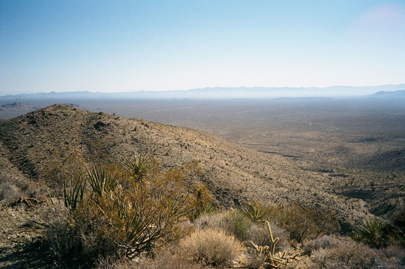 Excellent views eastward from the ledge on which the campground sits