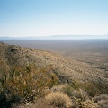 Excellent views eastward from the ledge on which the campground sits