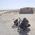 A quarter mile or so beyond the freeway crossing, I reach the Mojave National Preserve entrance marker and leave the past behind