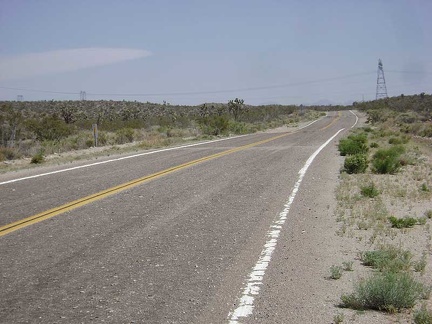 I'm almost at the Kelbaker Road summit now, which is marked by the power lines crossing the road