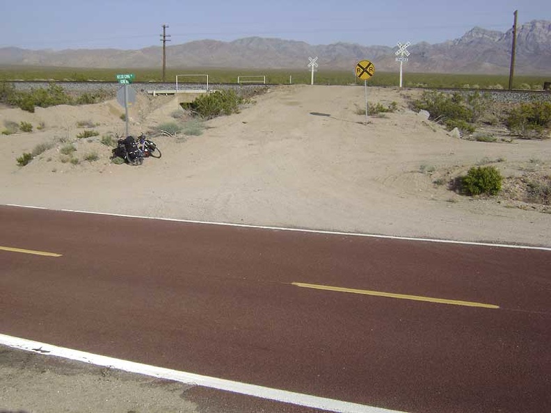 I've been riding on pavement all day (almost 40 miles), but this will end now that I've reached the sign for Globe Mine Road