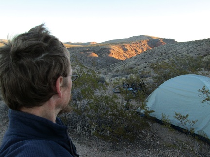 I'm up bright and early this morning to pack up camp and catch some sunrise glow on the Piute Gorge hills