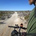 I ride around a corner and discover more solid road surface on the old Mojave Road ahead