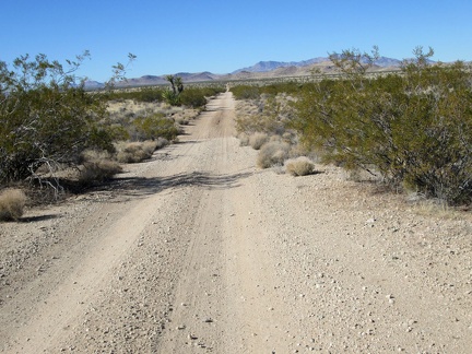  A long straight segment of the road waits for me ahead