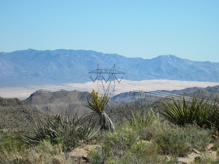 From the summit of the Mojave Road at about 4550 feet, I have a nice view across the Marl Mountains to the Kelso Dunes
