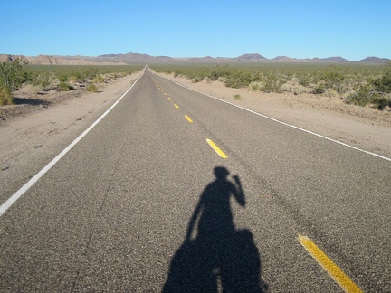 On the way to Baker, I look back at the cinder cones and the Kelbaker Hills several times