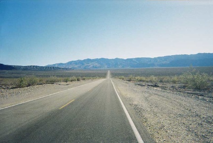 Heading up Highway 190 toward Emigrant Campground from Stovepipe Wells