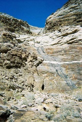 Another view of drainage and rock layers in Monarch Canyon