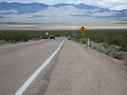 I reach that stop sign in the middle of nowhere at the bottom of Morning Star Mine Road, at the junction of Ivanpah Road