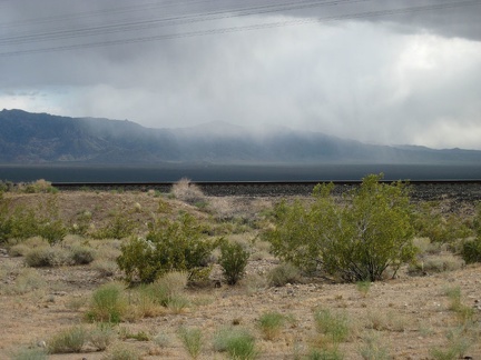 It looks like there might be rain over in the New York Mountains as well, in the area of Garvanza Spring