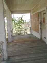 Front porch of the Craftsman house at Death Valley Mine, Mojave National Preserve