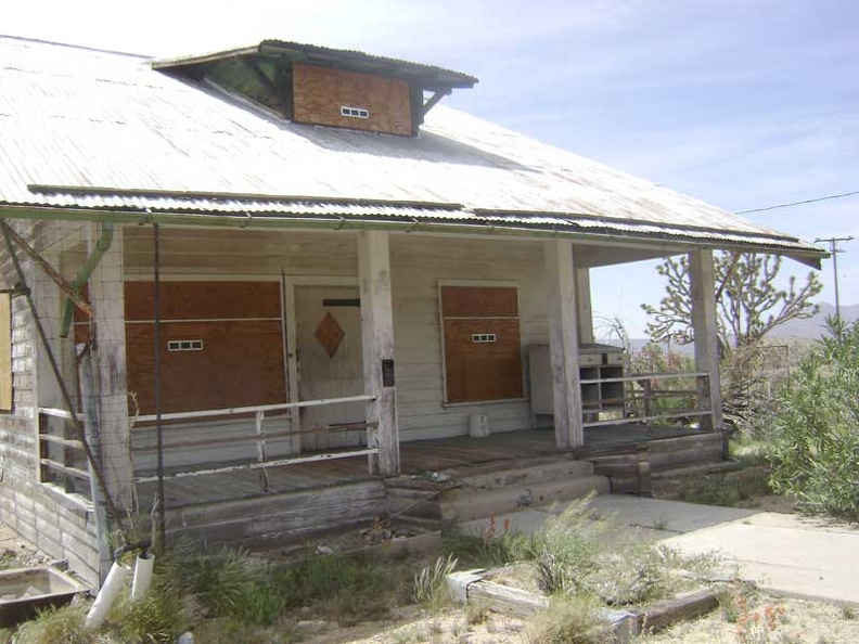 Approaching the front door of the old house at Death Valley Mine