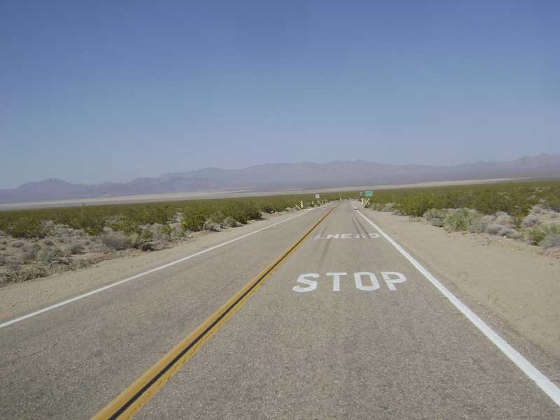 Darn: "stop ahead," complete with skid marks on the pavement