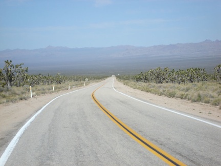 I stop a few miles up Morning Star Mine Road and look back to see how far I've risen