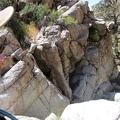 I climb up some rocks, but it's a dead-end, so back down to the Butcher Knife Canyon stream I go