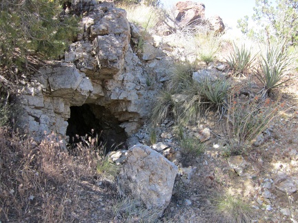 I stumble across a small prospect above Cottonwood Spring, Mojave National Preserve, not marked on my map