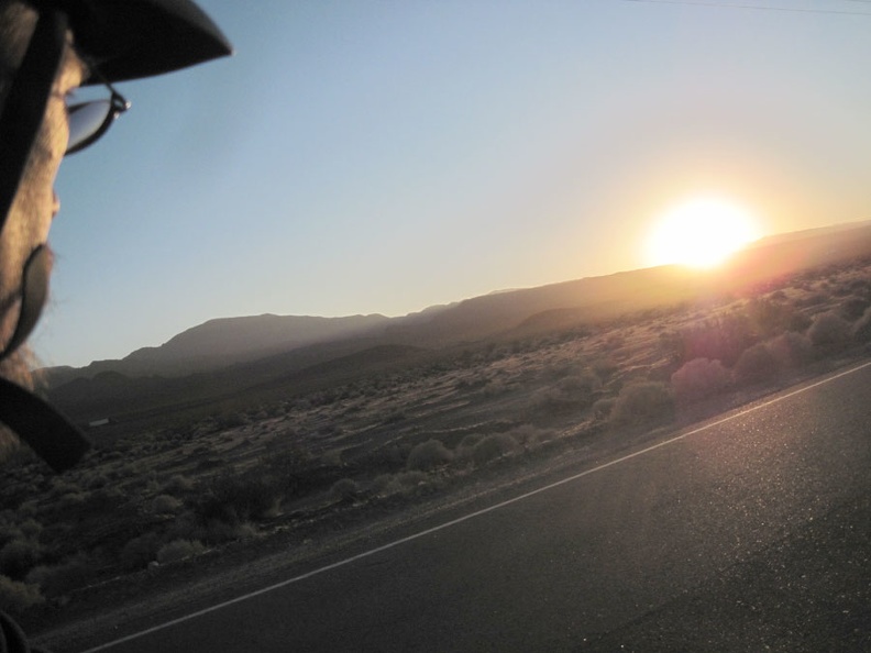Another Route 66 sunset as I ride west from Newberry Spring