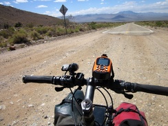 I arrive at the beginning of the pavement on Ivanpah Road