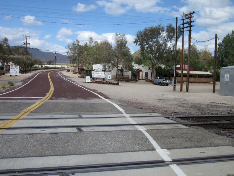 My dirt road crosses the paved Nipton Road, where I get off to visit the general store