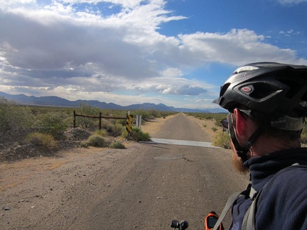 I cross the cattle-guard on Nipton-Desert Road