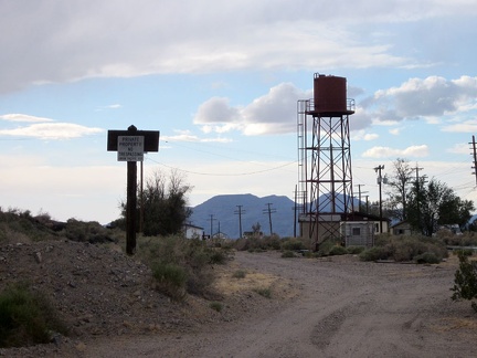 The pavement on Nipton-Desert Road ends at private property and the road turns sharply left to cross under the train tracks