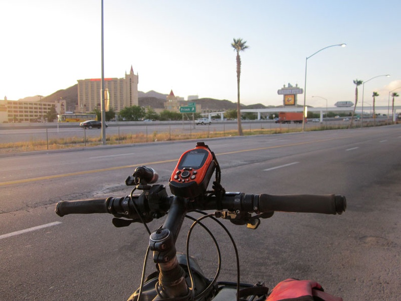 There's Whiskey Pete's Casino and Hotel on the other side of the freeway, where I'll spend this last night; trip over!