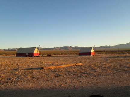 The other tent cabins on the Nipton property are vacant tonight, so it should be a quiet evening