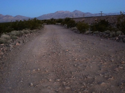 After passing Desert siding, no more pavement, and the final 7 miles to Primm will be on this bumpy surface