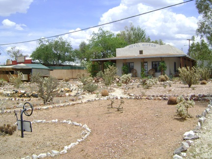 After breakfast, I take a shower and explore the rustic garden in front of the bed-and-breakfast