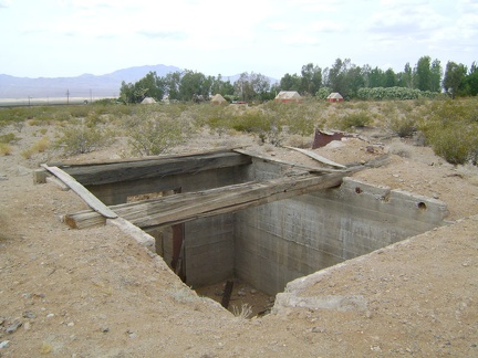 Just southeast of Nipton lies this bunker-like concrete foundation