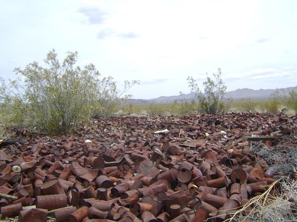 A substantial can dump on the outskirts of Nipton