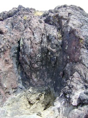 I discover a dry tinaja (Spanish for &quot;water jar&quot;) at Black Palisades with fairly fresh scat adjacent