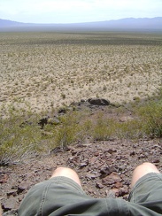 Nice view from here at Black Palisades toward Cima