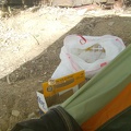Back in the shade of the tent, I settle in for beer from the Nipton store and a makeshift cooler of ice plus plastic bag
