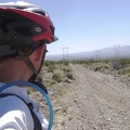 Here I am at the top of the gravelly power-line road, and I'll descend this road about four miles to the train tracks