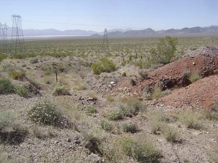 Up the closed road, I come across small piles of mine tailings