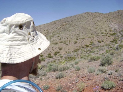 The road ends at the top of the hill where the soil is a rich red color