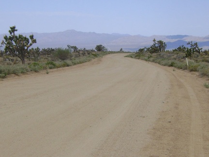 The road rises out of Cedar Canyon to look out over Kelso Valley and I turn right here on Death Valley Mine Road