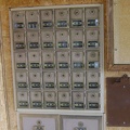The real gem of the Cima post office is its set of antique postal boxes, apparently still in service